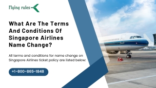 What Are The Terms And Conditions Of Singapore Airlines Name Change?