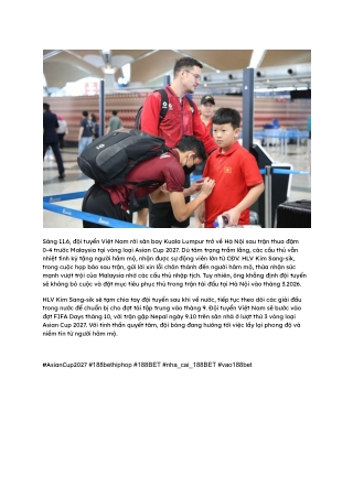 88Bet Hiphop_ Kim Sang-sik Quyết Tâm Ở Vòng Loại Asian Cup 2027