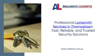 Professional Locksmith Services in Thomastown Fast, Reliable, and Trusted Security Solutions
