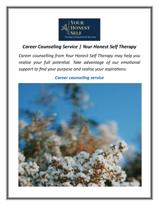Career Counseling Service | Your Honest Self Therapy