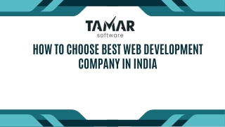 How to choose Best Web development company in India