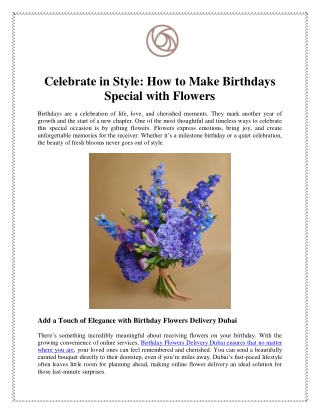 Celebrate in Style How to Make Birthdays Special with Flowers
