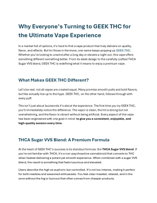 Geek THC
