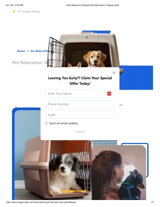 India–Malaysia & Malaysia Pet Relocation  HappyLocate