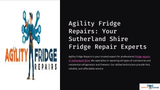 Fridger Repairs Sutherland Shire - Agility Fridge Repairs
