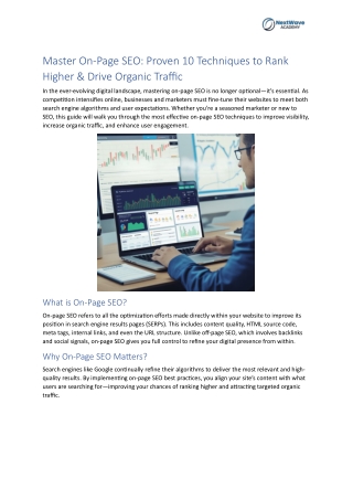 On-page SEO best practices