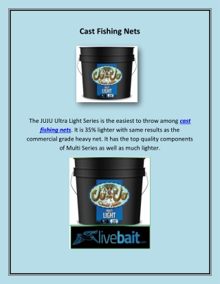 Cast Nets for Fishing, livebait.com