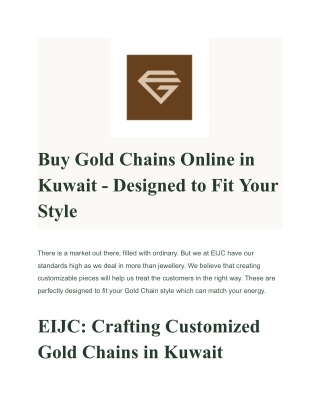 Buy Gold Chains Online in Kuwait - Designed to Fit Your Style (1)