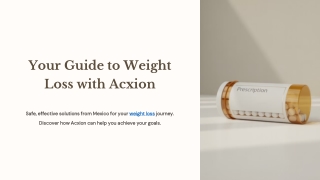 Your Guide to Weight Loss with Acxion