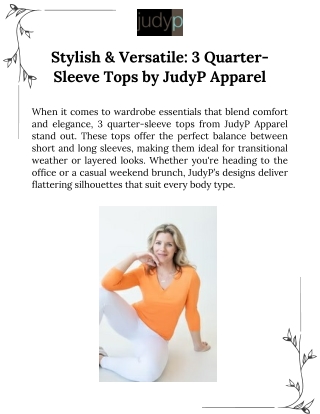 Flattering 3 Quarter Sleeve Tops for All Days