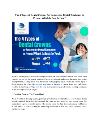 Restore Your Smile with the Best Restorative Dental Treatment in Fresno