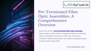 Pre-Terminated Fiber Optic Assemblies: A Comprehensive Overview