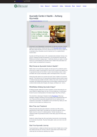 Ayurvedic Centre in Nashik – Ashtang Ayurveda