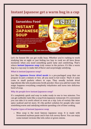 instant Japanese soup