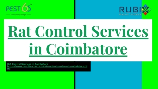 Rat Control Services in Coimbatore