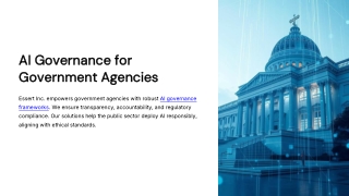 AI Frameworks for Government Agencies – Essert Inc