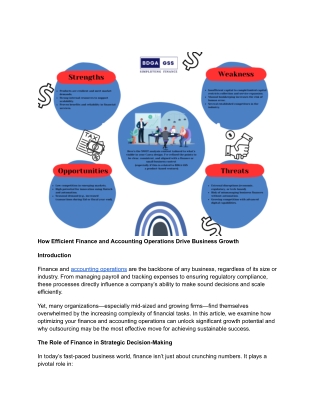 How Efficient Finance and Accounting Operations Drive Business Growth