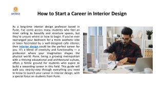 How to Start a Career in Interior Design