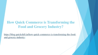 How Quick Commerce is Transforming the Food and Grocery Industry?