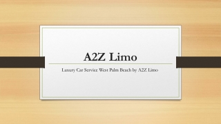 Luxury Car Service West Palm Beach by A2Z Limo
