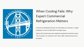 When Cooling Fails: Why Expert Commercial Refrigeration Matters