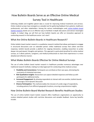 How-Bulletin-Boards-Serve-as-an-Effective-Online-Medical-Survey-Tool-in-Healthcare
