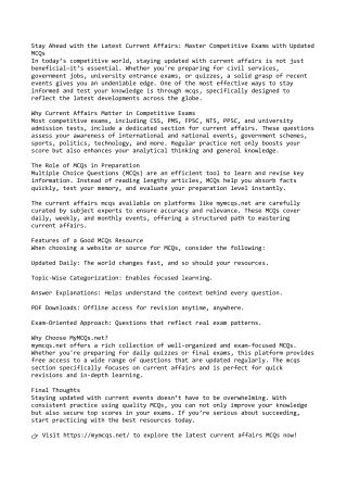 MCQs for CSS, PMS, FPSC, PPSC, NTS & More | mymcqs.net