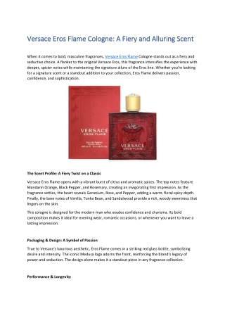 Versace Eros Flame Cologne
