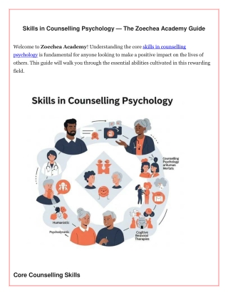Skills in Counselling Psychology