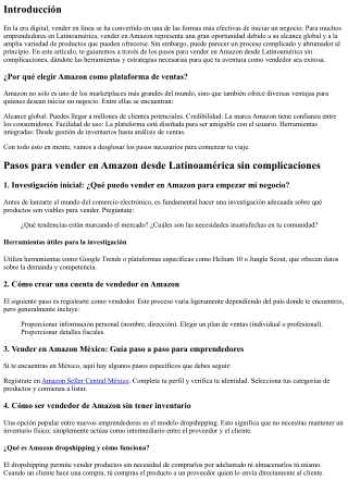 Pasos para vender en Amazon desde Latinoamérica sin complicaciones