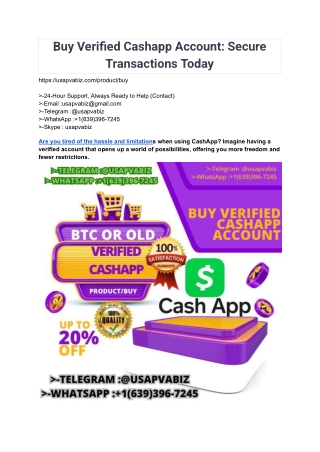 Buy Verified Cashapp Account_ Secure Transactions Today
