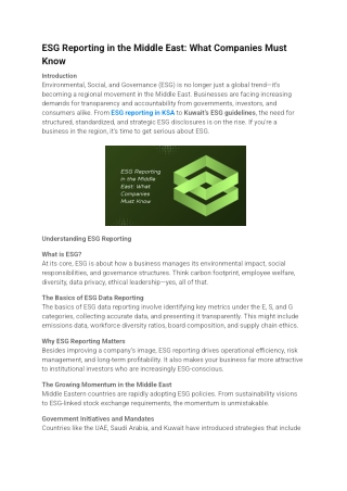ESG Reporting in the Middle East_ What Companies Must Know