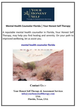 Mental Health Counselor Florida  Your Honest Self Therapy