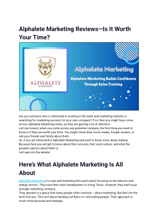 Empowering Brands with Expert Marketing Solutions | Alphalete Marketing