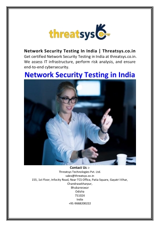 Network Security Testing In India  Threatsys.co.in