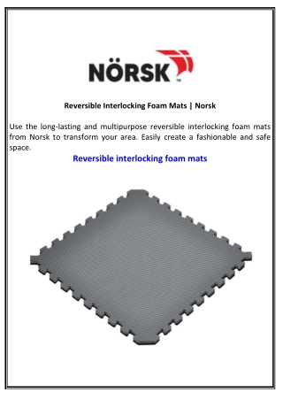 Reversible Interlocking Foam Mats Norsk