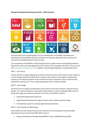 Explain Sustainable Development Goals – SDG FairGaze