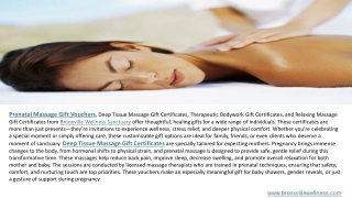 Relaxing Massage Gift Certificates