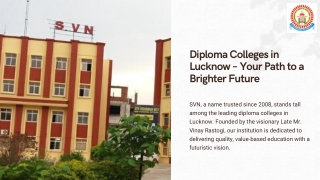 Diploma Colleges in Lucknow – SVN Leads the Way in Technical Education