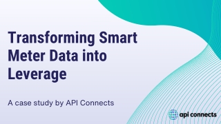 Transforming smart meter data into leverage -A case study  by API Connects