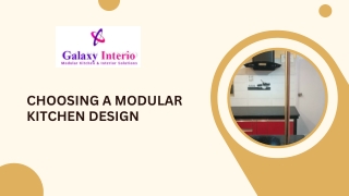 Choosing a Modular Kitchen Design