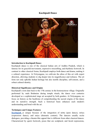 Kuchipudi Dance