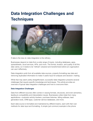Data Integration Challenges and Techniques