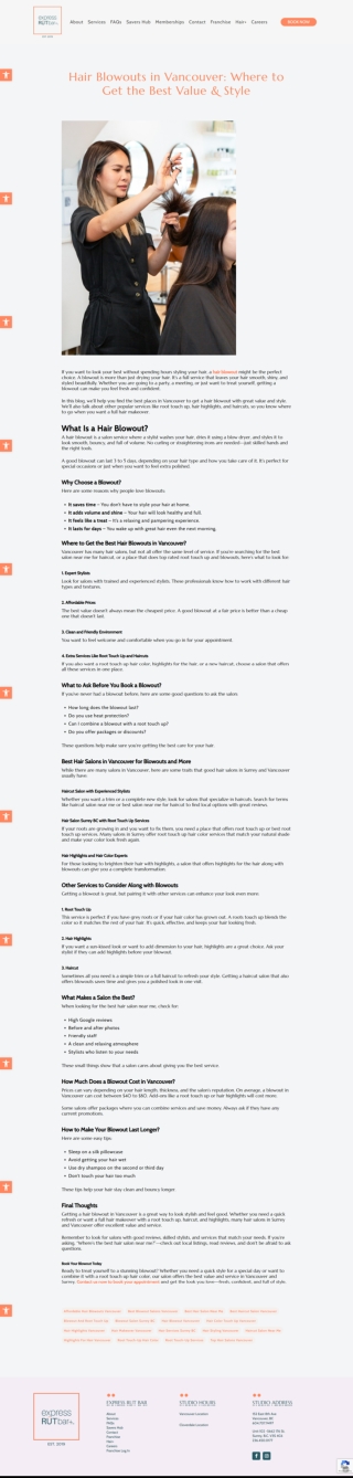 Hair Blowouts in Vancouver Where to Get the Best Value & Style