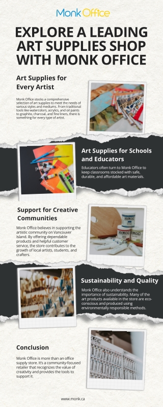 Explore a Leading Art Supplies Shop with Monk Office
