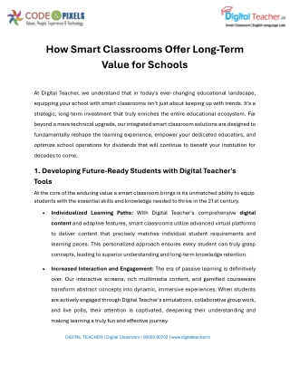 How Smart Classrooms Offer Long-Term Value for Schools
