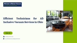 Efficient Technicians for All-Inclusive Vacuum Services in Ohio