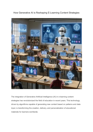 How Generative AI is Reshaping E-Learning Content Strategies (1)