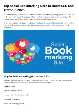 Social Bookmarking Sites