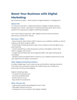 Digital Marketing Submission Muhammed Salim